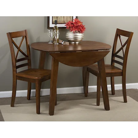 Round Drop Leaf Table that Seats 4 for Dining Areas